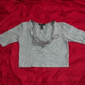 Grey crop top
